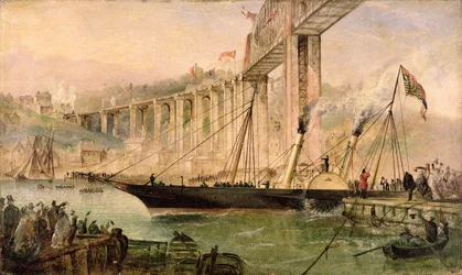 Die Eröffnung der Saltash-Brücke durch Prinz Albert, 2. Mai 1859, ca. 1859